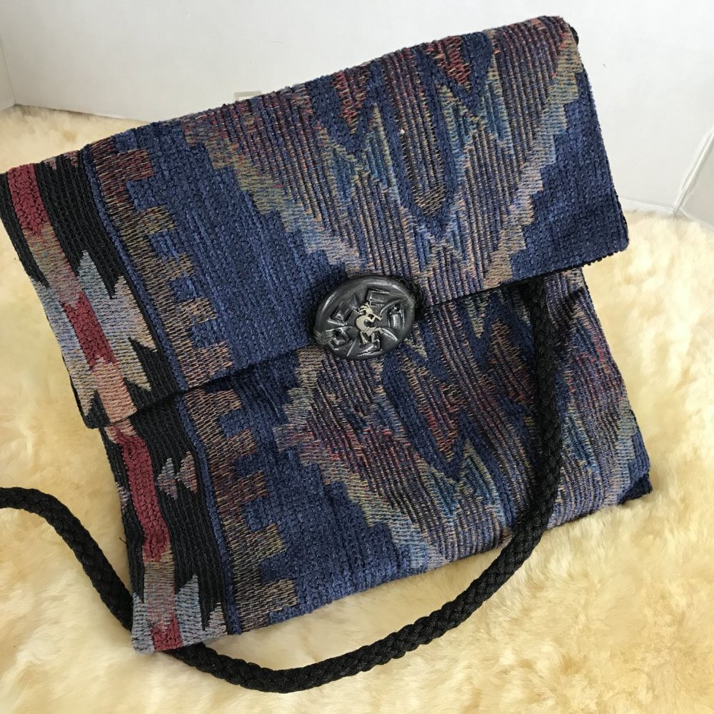 Unbranded Native American look textile crossbody bag
